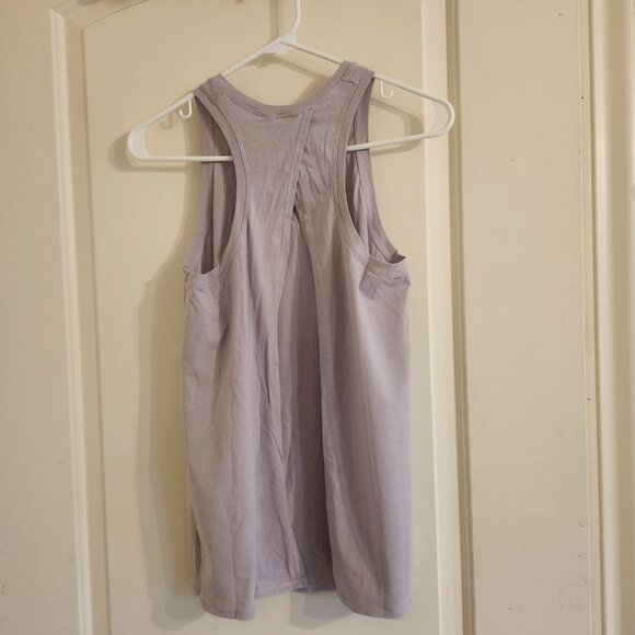 NWT Lululemon All Tied Up Tank Size 4 Light Purple Yoga Gym Athletic Top Open B - Picture 6 of 6